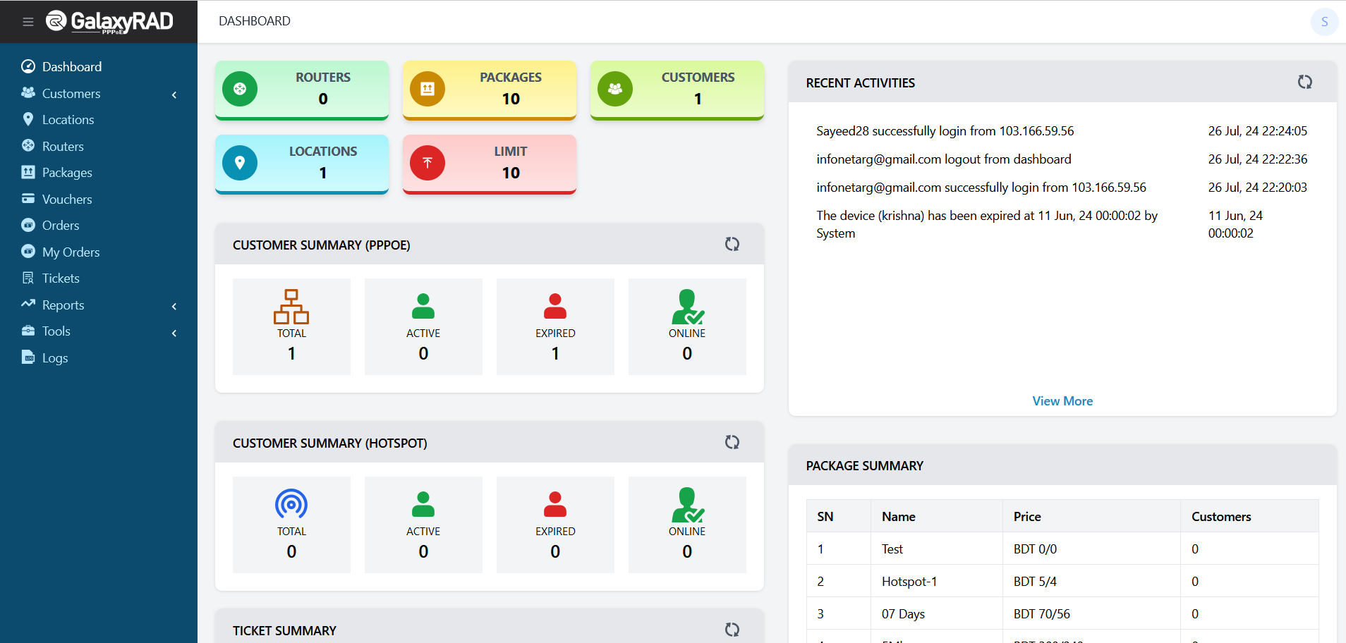 PPPoE Reseller Panel